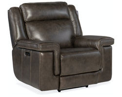 Montel Lay Flat Power Recliner with Power Headrest &amp; Lumbar (Cocoa)