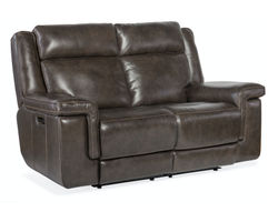 Montel Lay Flat Power Loveseat with Power Headrest & Lumbar (Cocoa)