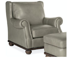 William Stationary Chair (Gray Leather)
