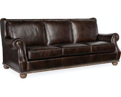 William 96&quot; Leather Sofa (Umber Leather)