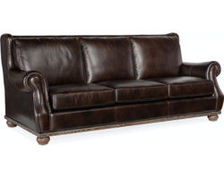 William 96" Leather Sofa (Umber Leather)