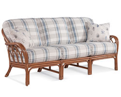 Edgewater 79" Stationary Rattan Sofa (Standard and Performance Fabrics)
