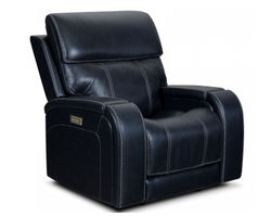 Glenwood Power Recliner w/Power Head Rest & Power Lumbar (Lay Flat) Ocean - In stock