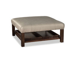 Lawrence Top Grain Leather 42&quot; Square Ottoman (Leather choices)