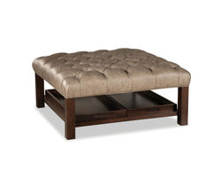 Lyle Top Grain Leather 42" Square Ottoman (Leather choices) L024500