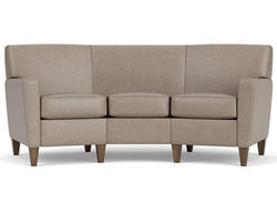 Digby Leather Curved Conversation Sofa (Leather choices)