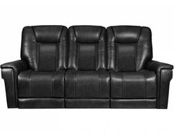 Sanibel Sofa w/Power Recline, Power Head Rests &amp; Power Lumbar (Lay Flat) Black Leather