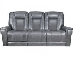 Sanibel 88" Sofa w/Power Recline, Power Head Rests & Power Lumbar (Lay Flat) Storm Leather (In stock)