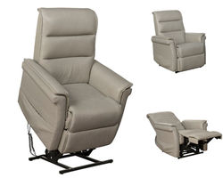 Luka Power Lift Recliner w/Power Head Rest (Cream) 350 lbs. - In stock