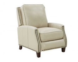 Melrose All Leather Recliner (Parchment)