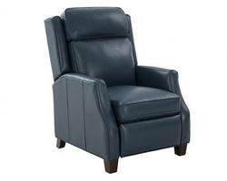 Nixon Leather Recliner in Yale Blue