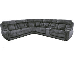 Dalton 6 Piece Power Reclining Sectional Charcoal (In Stock - Fast shipping)