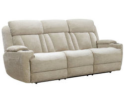 Dalton 89&quot; Power Headrest Power Reclining Sofa with Reading Light and Drop Down Console (Fawn)