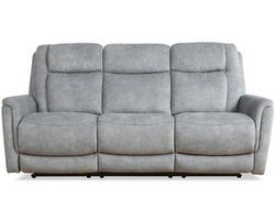 Linus 83&quot; Zero Gravity Power Headrest Power Reclining Sofa (Grey)