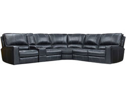 Rockford Top Grain Leather Power Reclining Sectional (Black)