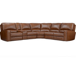Rockford Top Grain Leather Power Reclining Sectional (Saddle)
