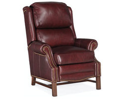 Alta High Leg Leather Reclining Lounger in Burgandy (In Stock)