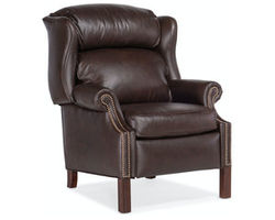 Chippendale Reclining Wing Chair (Brown) In Stock