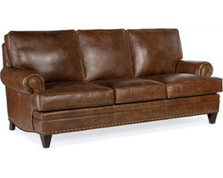 Carrado Stationary Sofa - 8-Way Tie - Top Grain Leather - In Stock (Brown)