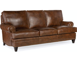 Carrado Stationary Sofa -  8-Way Tie - Top Grain Leather - In Stock (Brown)