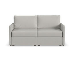 Flex Loveseat with Narrow Track Arms - Performance Fabric - 7 Day Delivery (Frost)