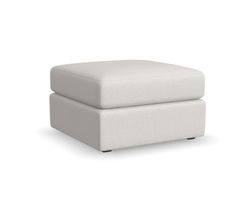 Flex Square Bumper Ottoman - Performance Fabric - 7 Day Delivery (Frost)