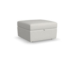 Flex Square Storage Ottoman - Performance Fabric - 7 Day Delivery (Frost)