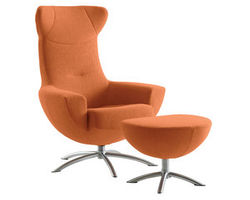 Baloo Swivel Rocking Chair and Ottoman in Teracotta (IN STOCK)