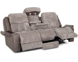 Denali 90" Power Reclining Sofa with Fold Down Table, Lights, USB, Wireless Charging, Dual Arm Storage, Massage, Cupholders & Drawer (+4 colors)