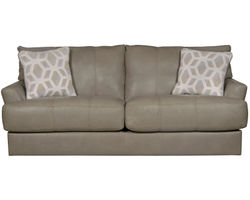 Prato Top Grain Leather Touch 85" Sofa (Includes pillows) Putty