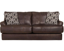 Prato Top Grain Leather Touch 85" Sofa (Includes pillows) Chocolate