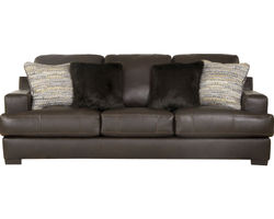 Marco 92" Top Grain Leather Touch Sofa Chocolate (Includes pillows) In stock