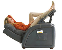Reliever Power Headrest Power Lay Flat Recliner w/CR3 Heat/Massage/Lumbar/Zero Gravity