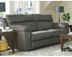Atlas 91&quot; Double Reclining Sofa in Charcoal