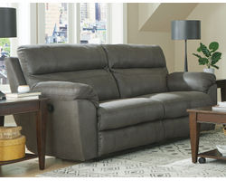 Atlas 91" Double Reclining Sofa in Charcoal