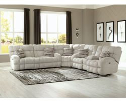 Ashland Lay Flat Reclining Sectional in Buff
