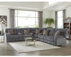 Ashland Lay Flat Reclining Sectional in Granite