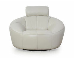 Casper Full Leather Swivel Chair