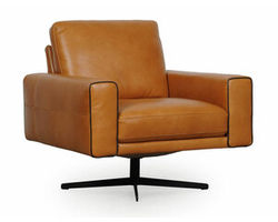 Colette Leather Swivel Lounge Chair