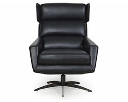 Hansen Leather Swivel Chair in Black