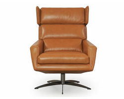 Hansen Leather Swivel Chair in Tan