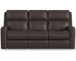 Score Zero Gravity Leather Power Reclining Sofa with Power Headrests and Lumbar (Colors Available)