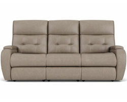 Strait Zero Gravity Leather Power Reclining Sofa with Power Headrests (Colors Available)