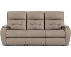 Strait Zero Gravity Leather Power Reclining Sofa with Power Headrests (Colors Available)