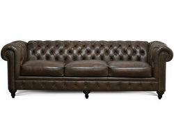 Rondell 99&quot; Leather Chesterfield Sofa (100+ colors)