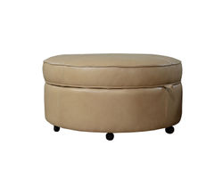 Auden Leather Oval Storage Ottoman (Colors available)