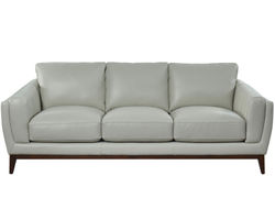 San Paulo 7200 Leather Sofa (Dove) 91" 