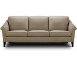 San Paulo 6628 Leather Sofa (Beige) 85"