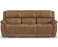 Beau 1011 Power Headrest Power Reclining Sofa (Caramel faux leather fabric) 89&quot;
