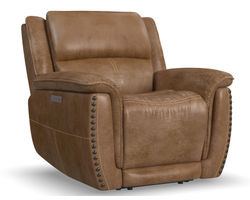 Beau 1011 Power Headrest Power Recliner (Caramel faux leather fabric) 